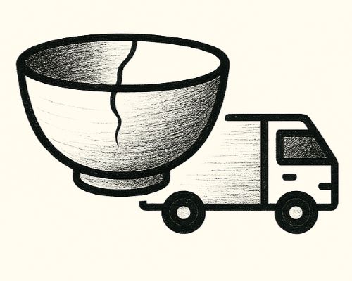 doručenie mail s fotkami poslanie rozbitej keramiky Jana Kánová Kintsugi japonská oprava porcelánu zlatom